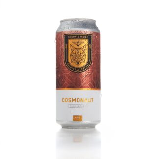 A can of Cosmonaut Mule Seltzer on a white background, showing 8.0% ALC/VOL on the label